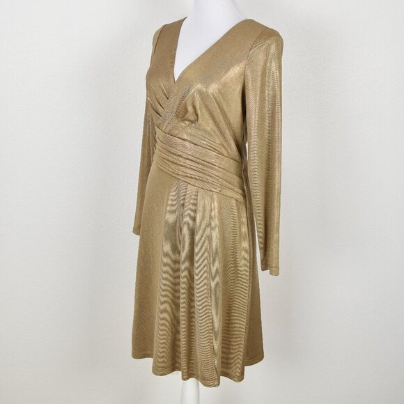 Lauren Ralph Lauren Black Label Foil Printed Jersey-glend Dress - 6 - Picture 5 of 11